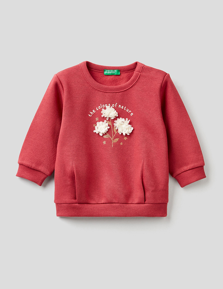 

Свитшот для девочек Benetton цв. красный р.74, 21A_39M2C15FH