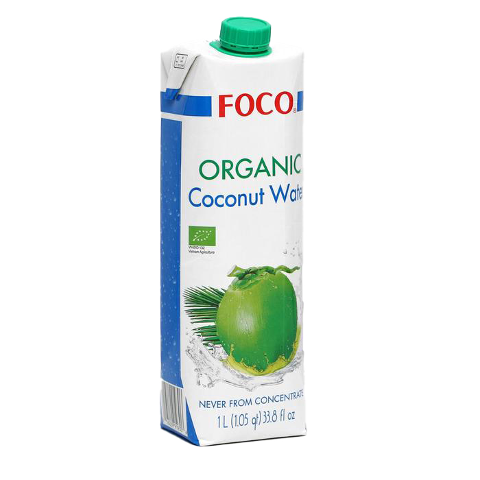 фото Органическая кокосовая вода "foco" 1 л tetra pak( usda organic)