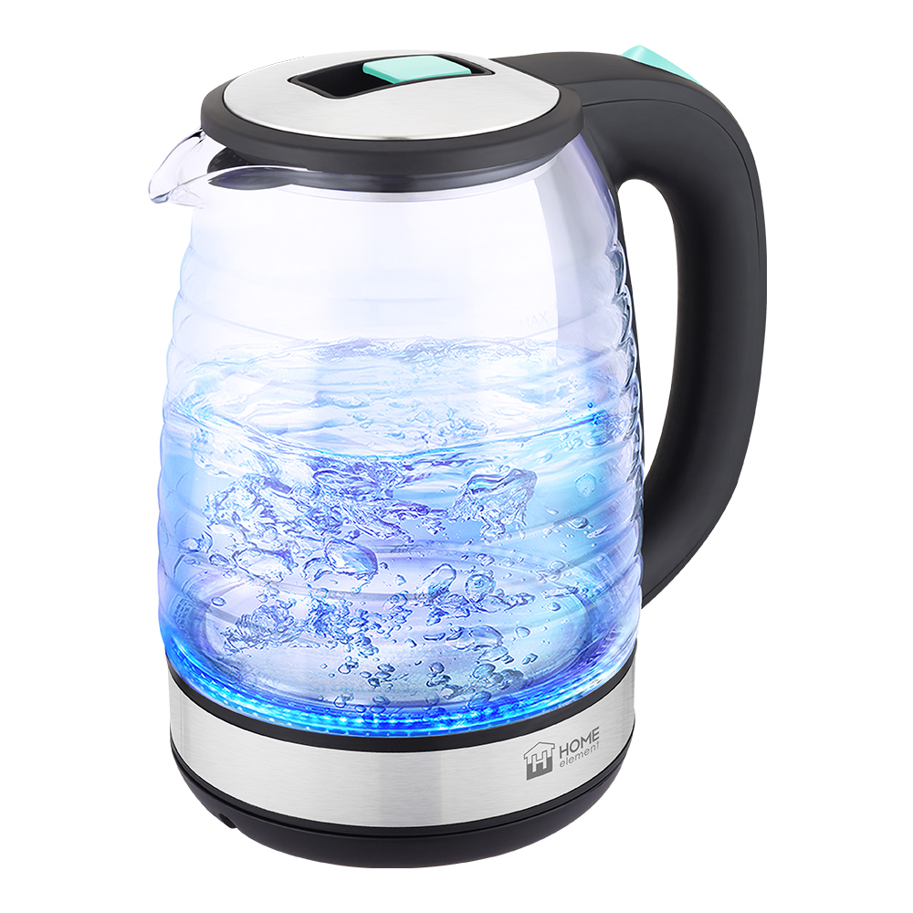 

Чайник электрический Home Element HE-KT2305 2 л голубой, прозрачный, черный, HE-KT2306