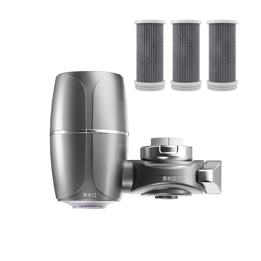 

Фильтр-насадка на кран Xiaomi Xiaozhi Titanium Gray LJ107 (3 картриджа), Серый