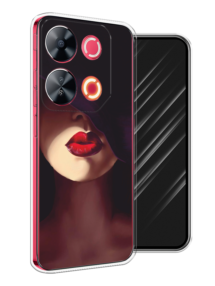 

Чехол Awog на Itel P65 "Красные губы", Черный;бежевый;красный, 3202350-1