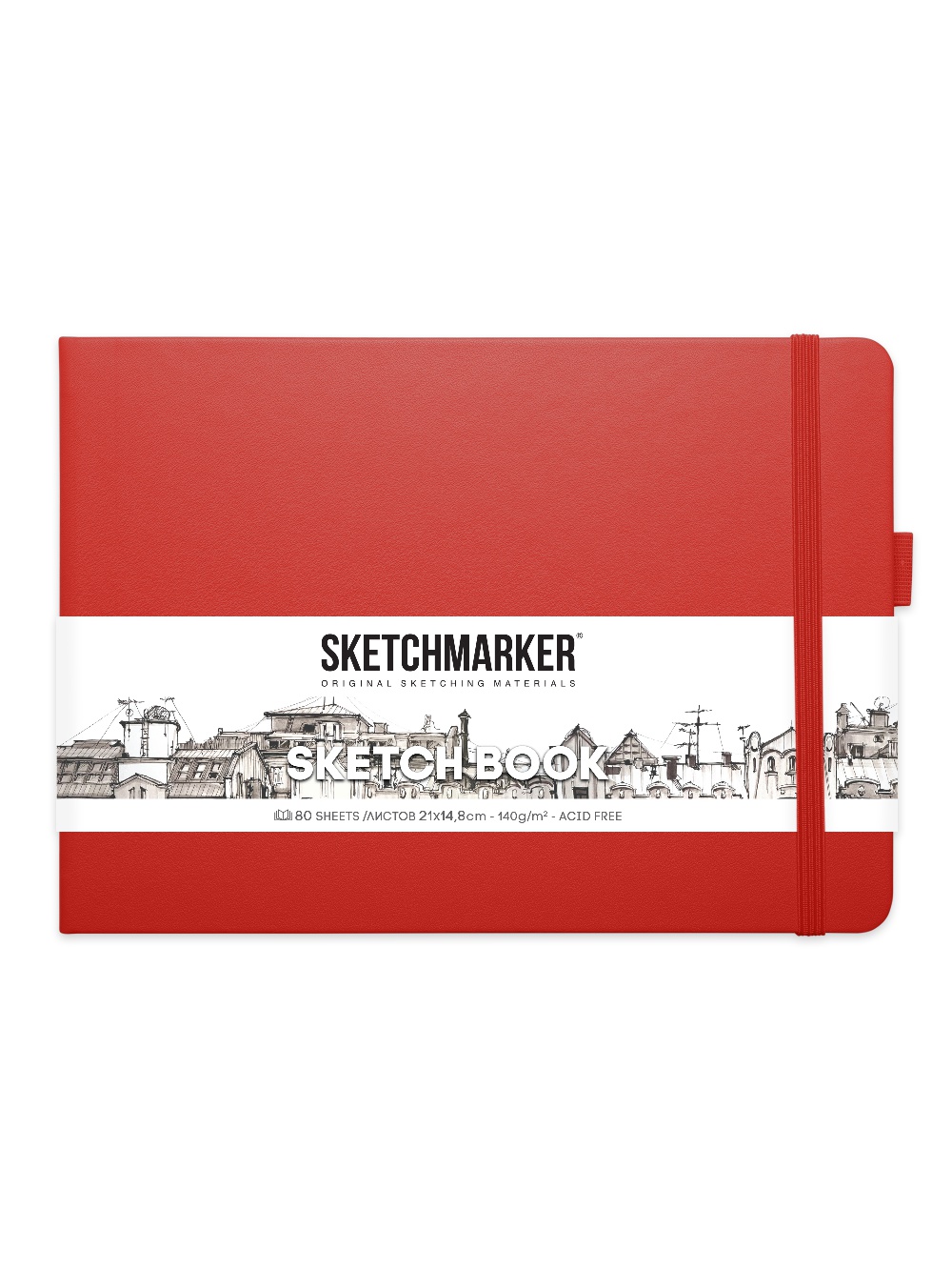 фото Скетчбук sketchmarker 2314204sm 140г/м2 21х14.8см., цвет: красный