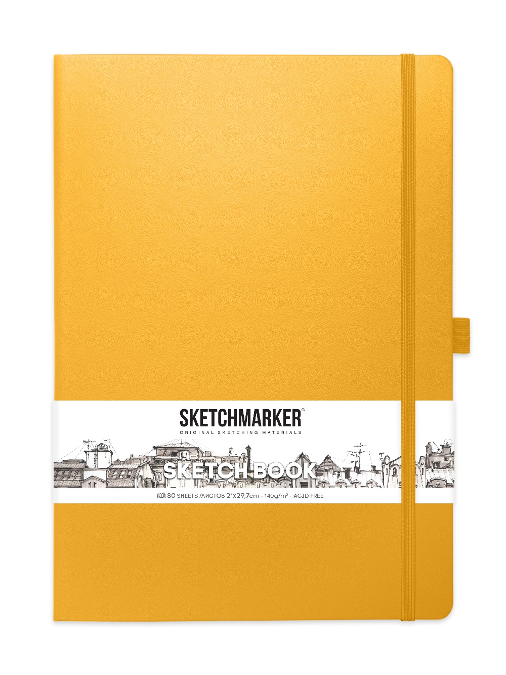 фото Скетчбук sketchmarker 2314404sm 140г/м2 21х29.7см., цвет: оранжевый