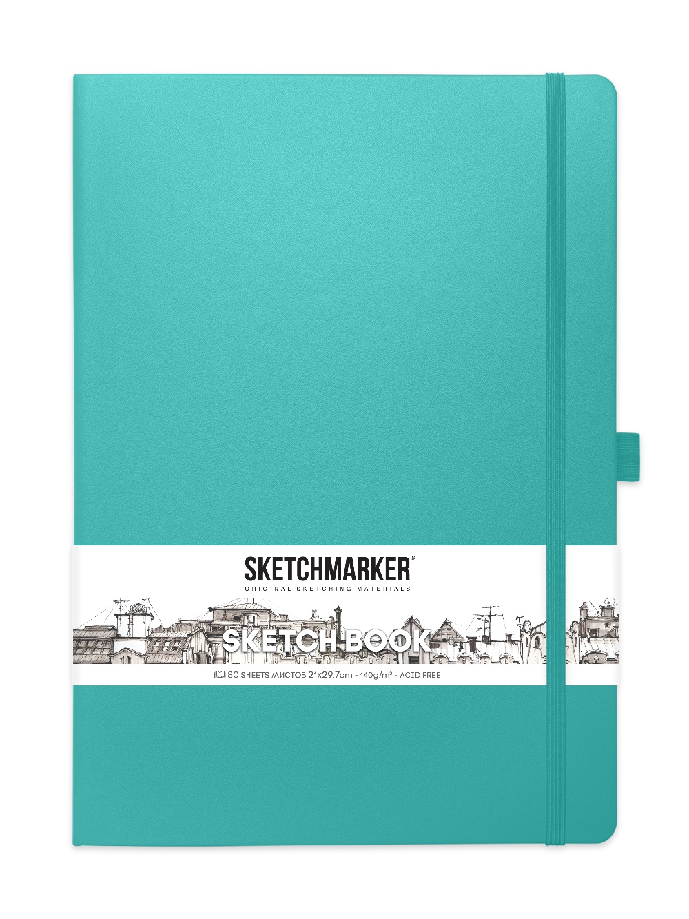 фото Скетчбук sketchmarker 2314504sm 140г/м2 21х29.7см., цвет: тиффани