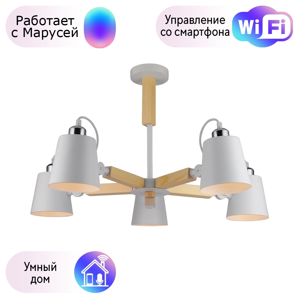 Потолочная люстра Arte Lamp с поддержкой Маруся A7141PL-5WH-М 100059613982