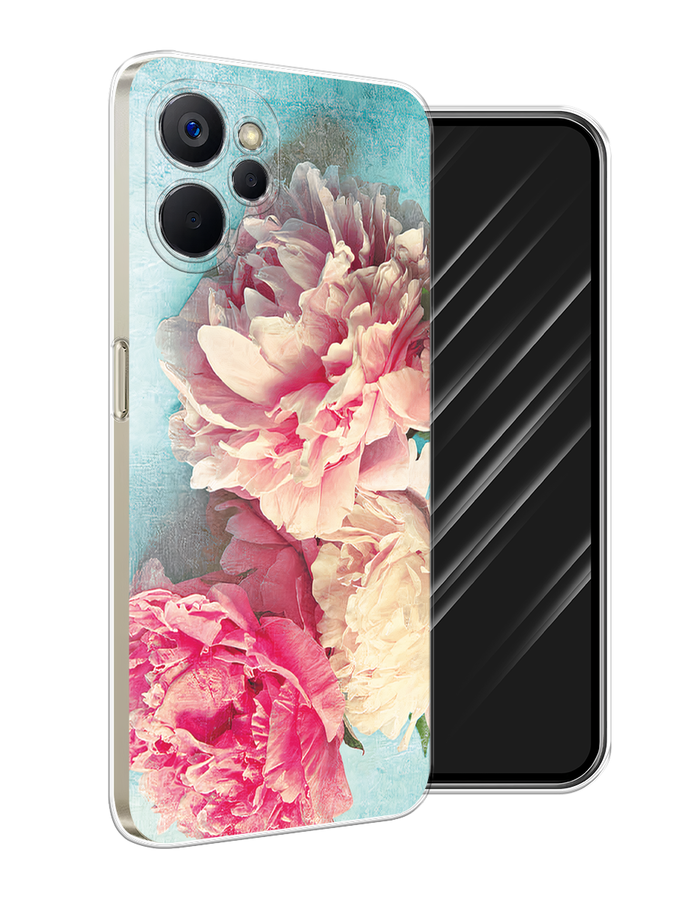 

Чехол Awog на Realme 9i 5G/10T 5G "Пионы new", Бирюзовый, 2514050-1