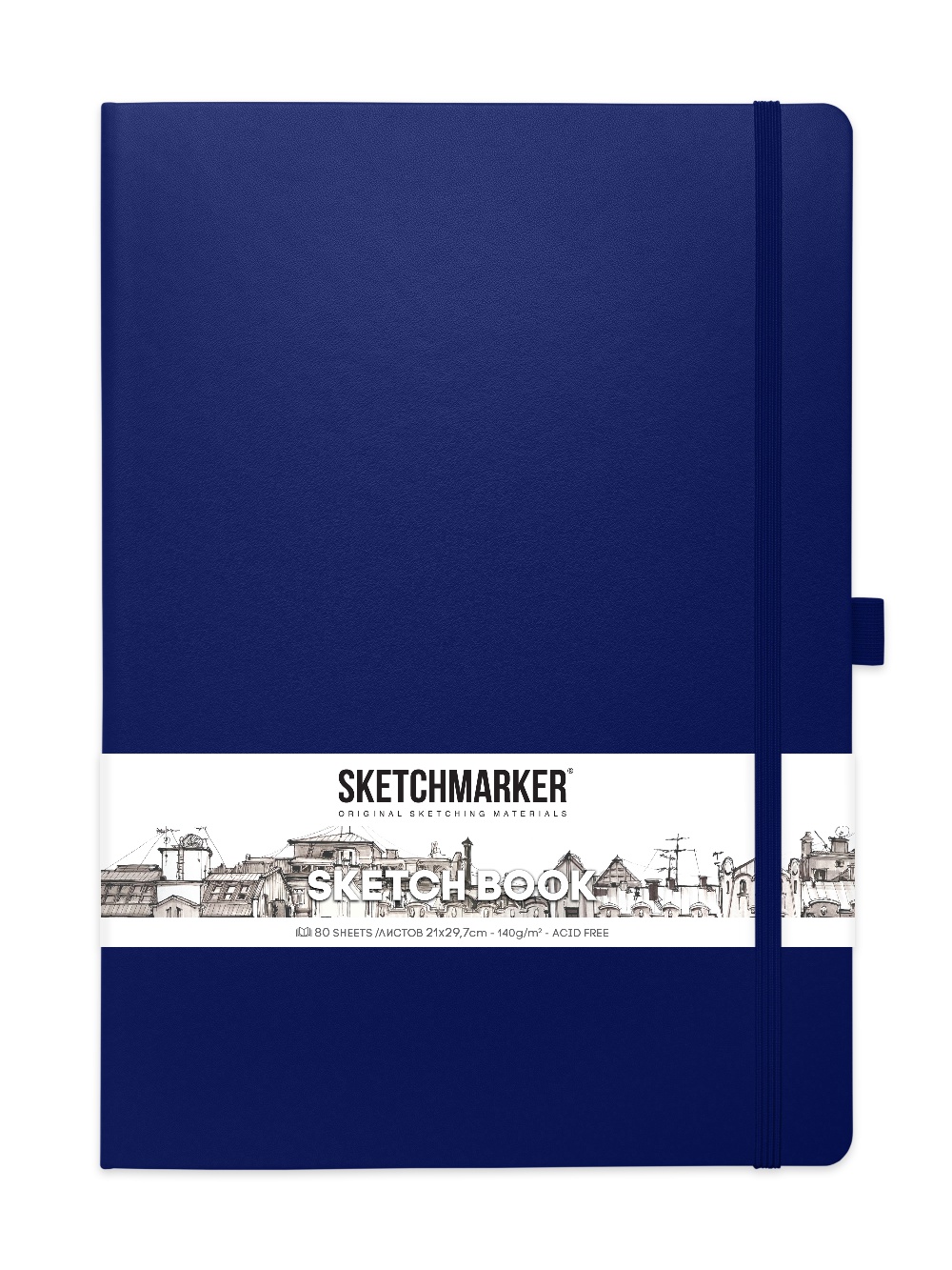 фото Скетчбук sketchmarker 2314804sm 140г/м2 21х29.7см., цв.: королевский синий