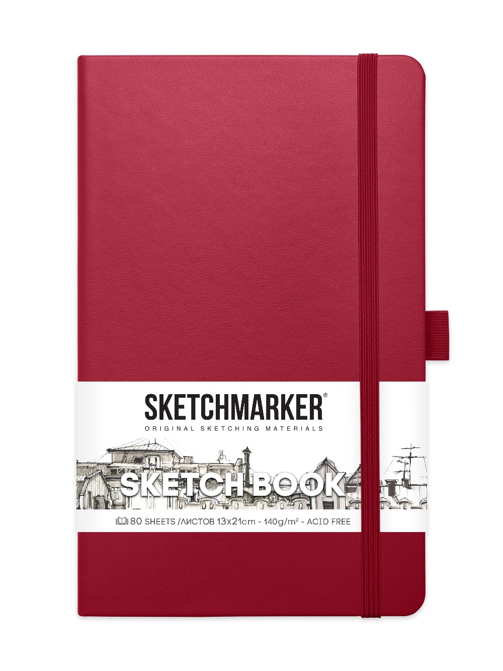 

Скетчбук Sketchmarker 2314903SM 140г/м2 13х21см. 160 стр., цвет: маджента