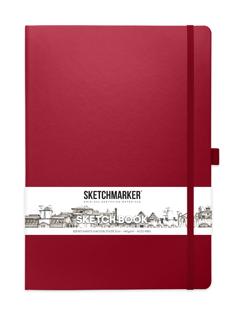 

Скетчбук Sketchmarker 2314904SM 140г/м2 21х29.7см., цвет: маджента