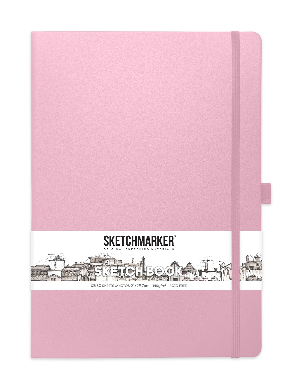 

Скетчбук Sketchmarker 2315004SM 140г/м2 21х29.7см., цвет: розовый