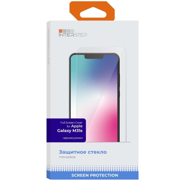 

Защитное стекло InterStep Full Screen Cover Galaxy M31s (IS-TG-SAM00M31S-02AFB0-MVGD00), Full Screen Cover Galaxy M31s, черн. рамка