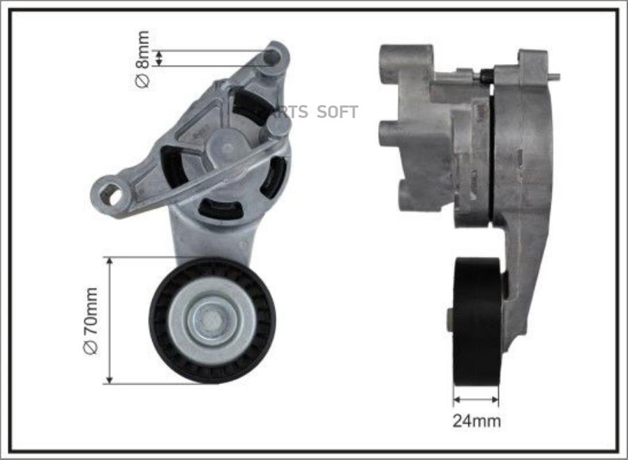 CAFFARO Натяжитель приводного ремня в сборе  1шт