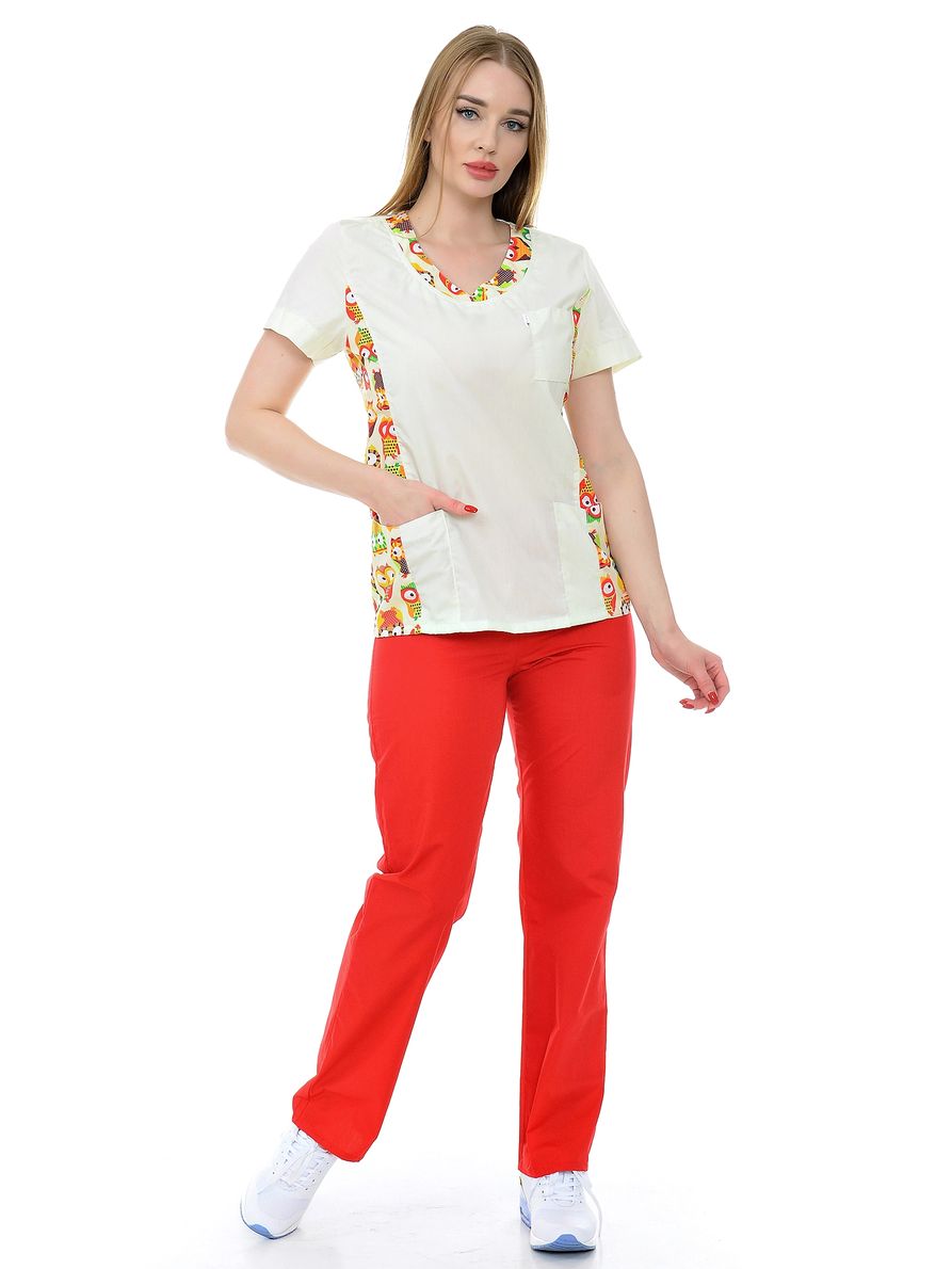 

Костюм медицинский женский MedicalWear Магнолия 102 разноцветный 44 RU, Магнолия 102
