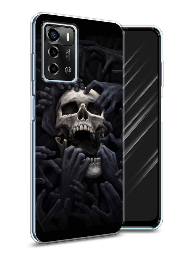 

Чехол Awog на ZTE Blade A72 / ЗТЕ Блэйд A72 "Череп 29", Разноцветный, 135450-9