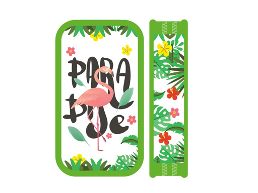 

Пенал двухсекционный тканевый торец 190/105 Paradise 2019 ПО-901, Зеленый