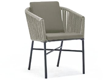фото Кресло плетеное с подушками reehouse palermo антрацит, светло-коричневый