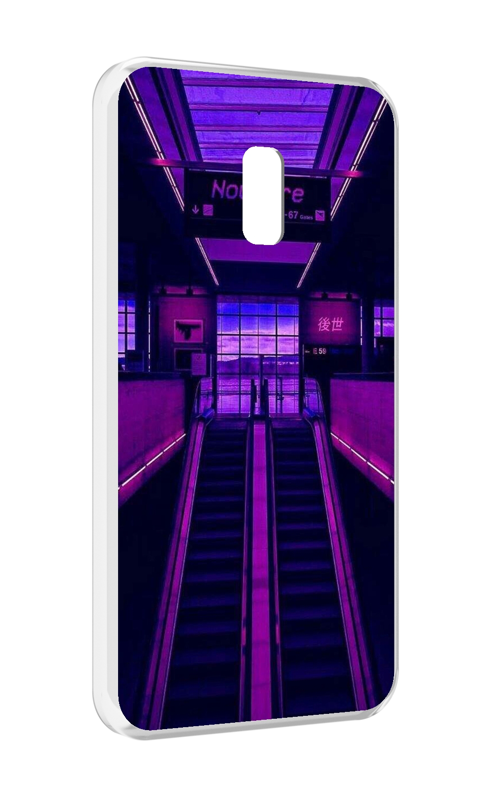 

Чехол MyPads фиолетовый эскалатор для Meizu 15, Прозрачный, Tocco