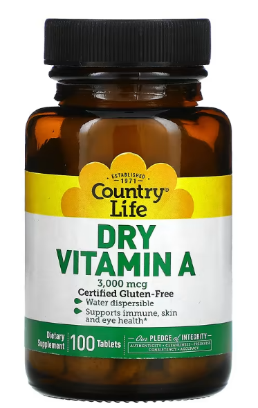 

Витамин А Country Life Vitamin A (Dry) (Витамин А) 10,000 МЕ 100 таблеток