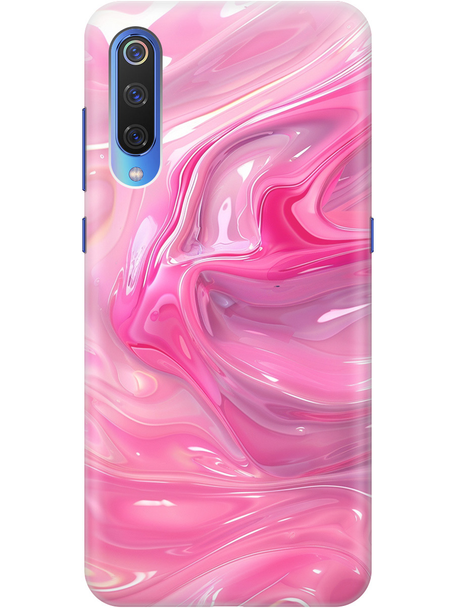 

Силиконовый чехол на Xiaomi Mi 9 с принтом "Розовые волны", Прозрачный;розовый, 720668431