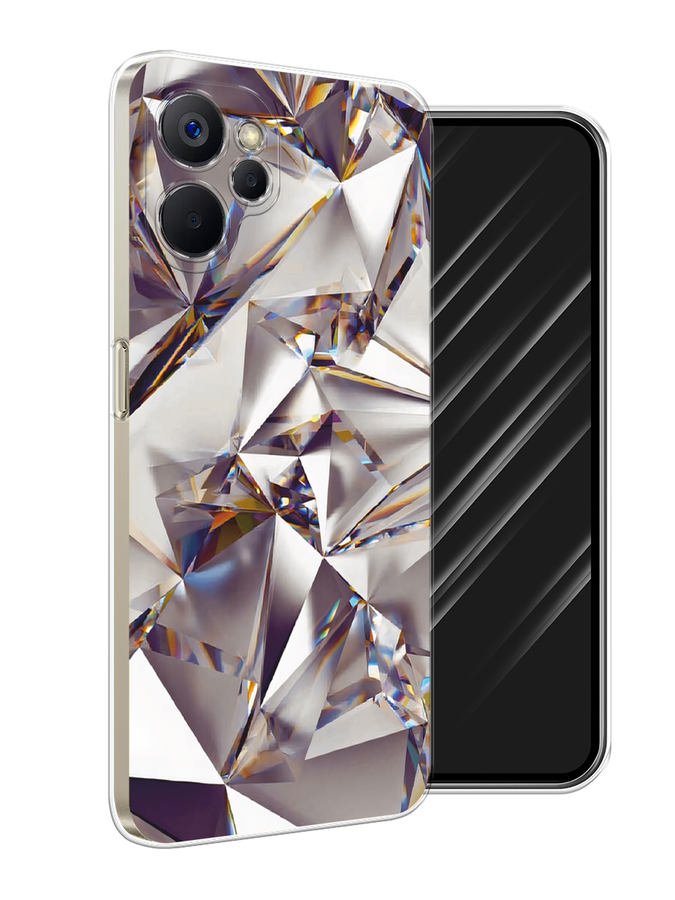 

Чехол Awog на Realme 9i 5G/10T 5G "Бриллианты", Серебристый;бежевый, 2514050-1