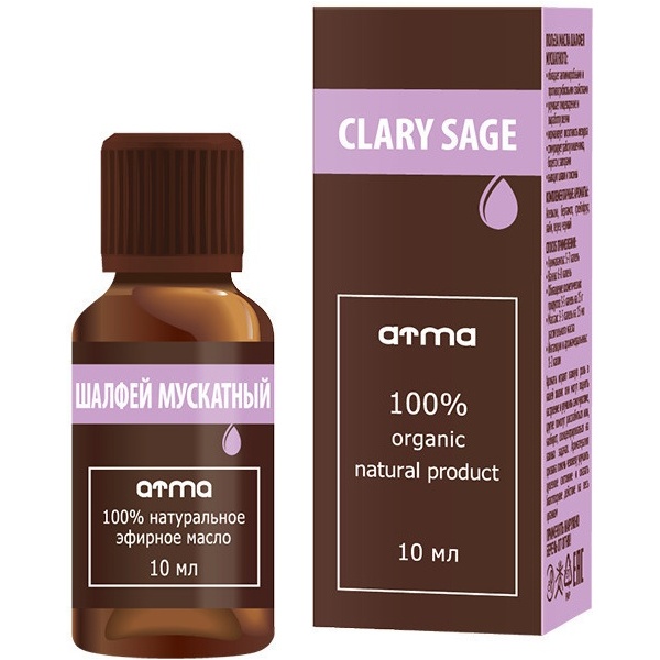 Масло эфирное Сибирь намедойл Atma Шалфей Мускатный 10 мл