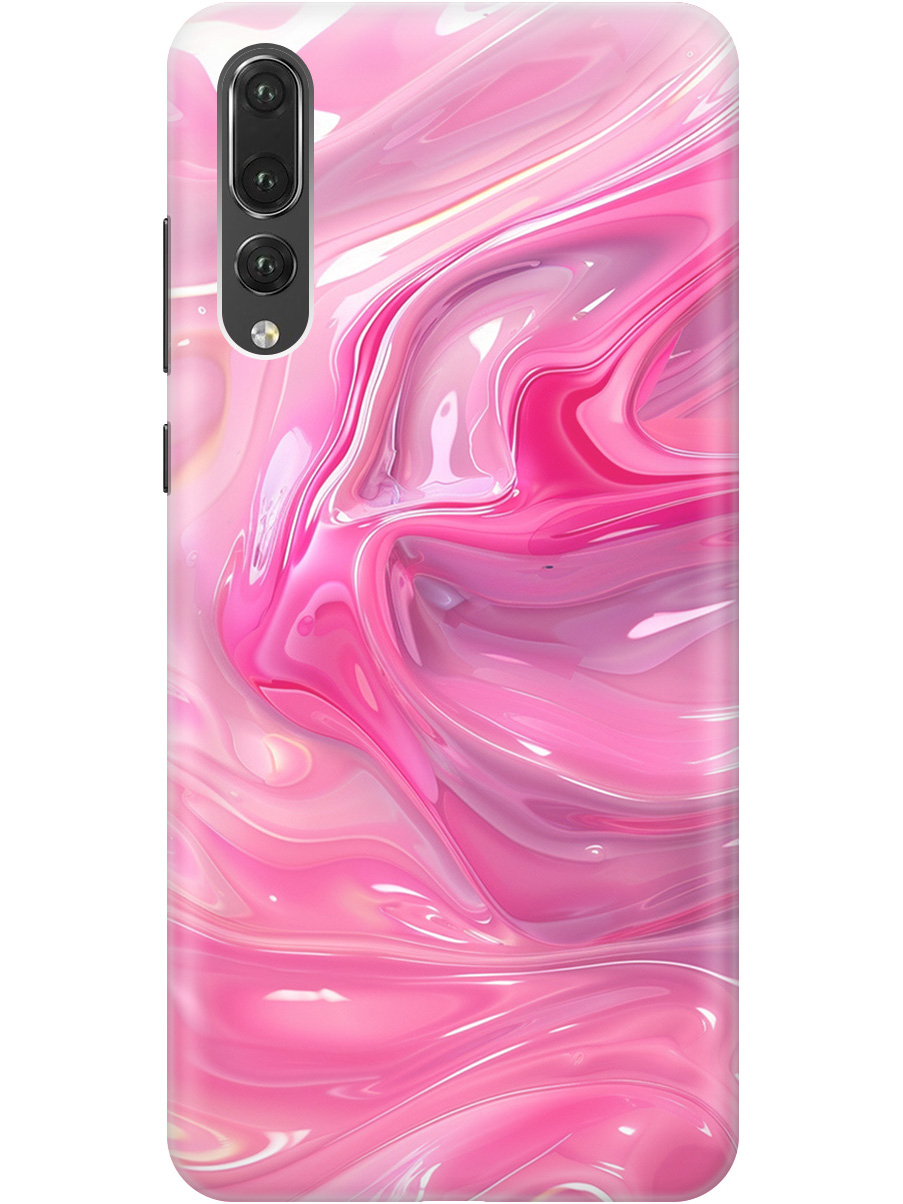 

Силиконовый чехол на Huawei P20 Pro с принтом "Розовые волны", Прозрачный;розовый, 717872331