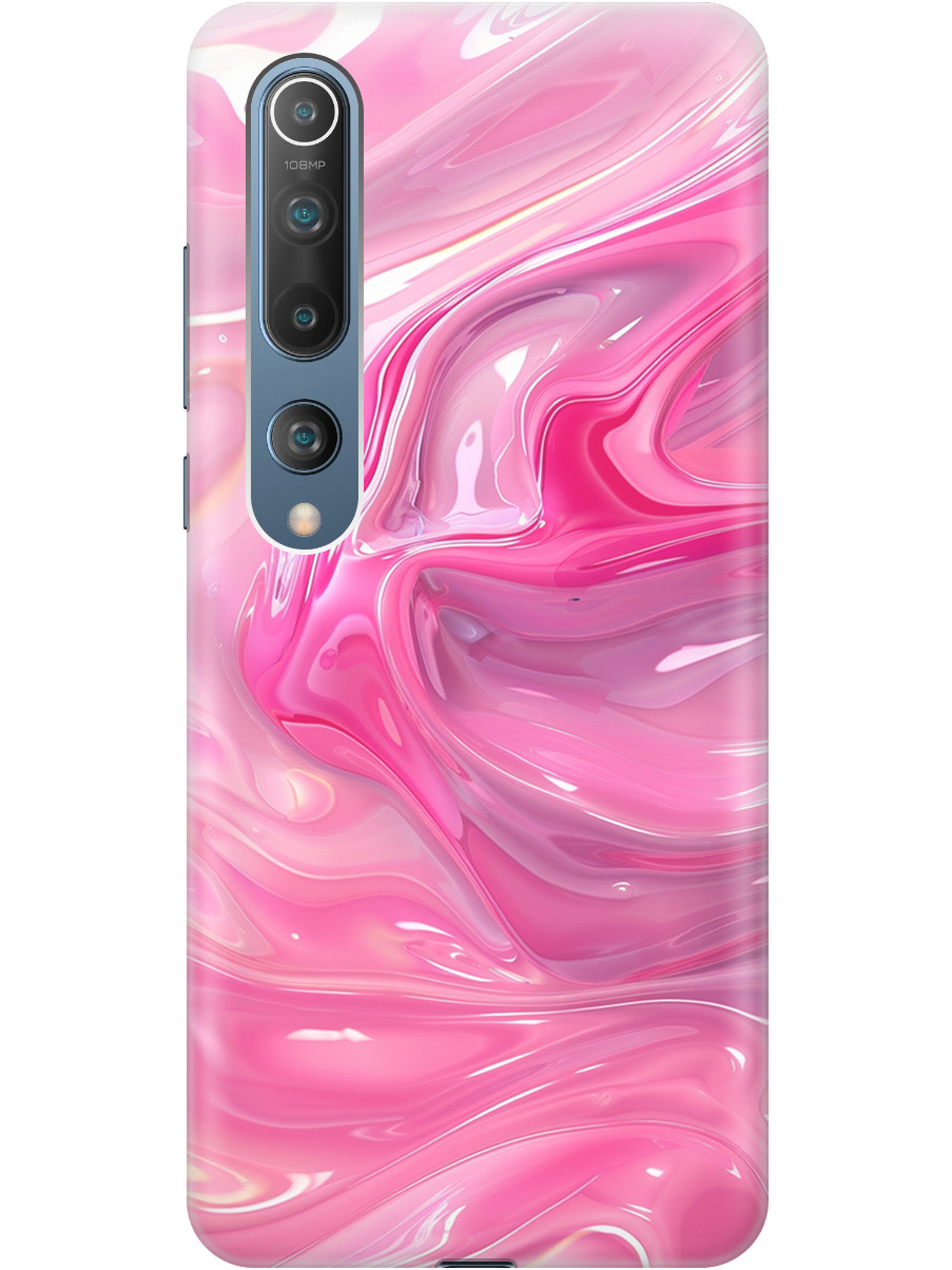 

Силиконовый чехол на Xiaomi Mi 10 с принтом "Розовые волны", Прозрачный;розовый, 722821131