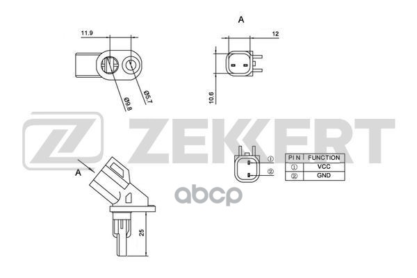 Датчик Abs Передн. Ford Focus Ii 04- C-Max 07- Mondeo Iv 07- Kuga 08- Galaxy Ii 06- Mazda