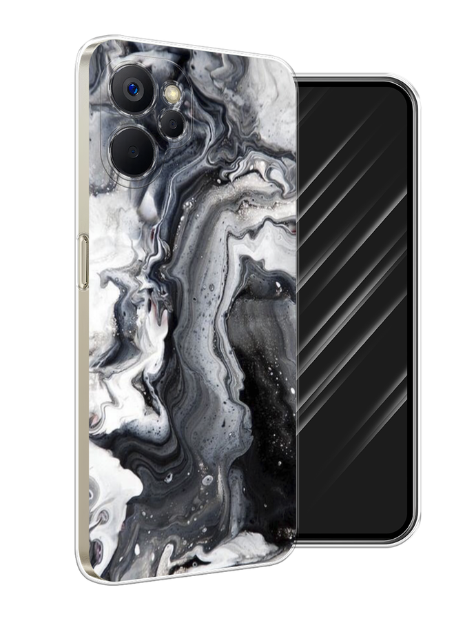 

Чехол Awog на Realme 9i 5G/10T 5G "Бело-черные сложные полосы", Серый;серебристый;белый, 2514050-1