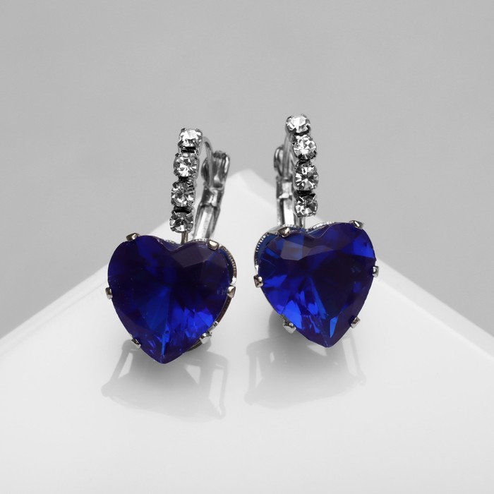 

Серьги из бижутерного сплава Queen Fair 10137098, стекло/стразы, 10137098