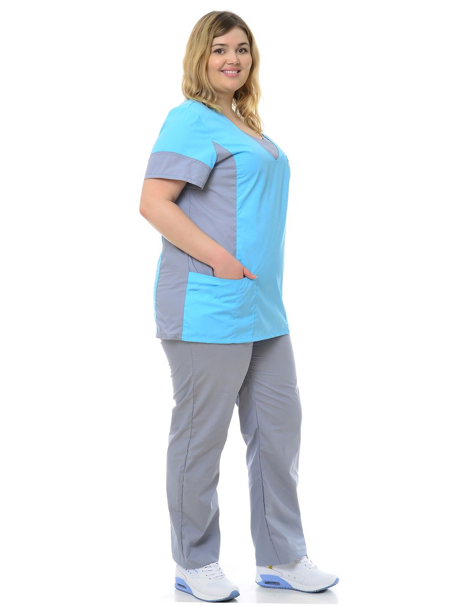 фото Костюм медицинский женский medicalwear олеся 104 голубой 56 ru