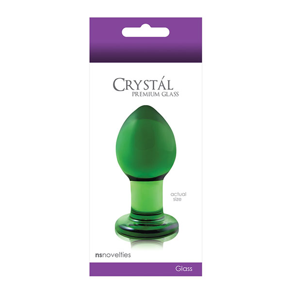 фото Tonga массажер для анальной стимуляции из стекла crystal medium green