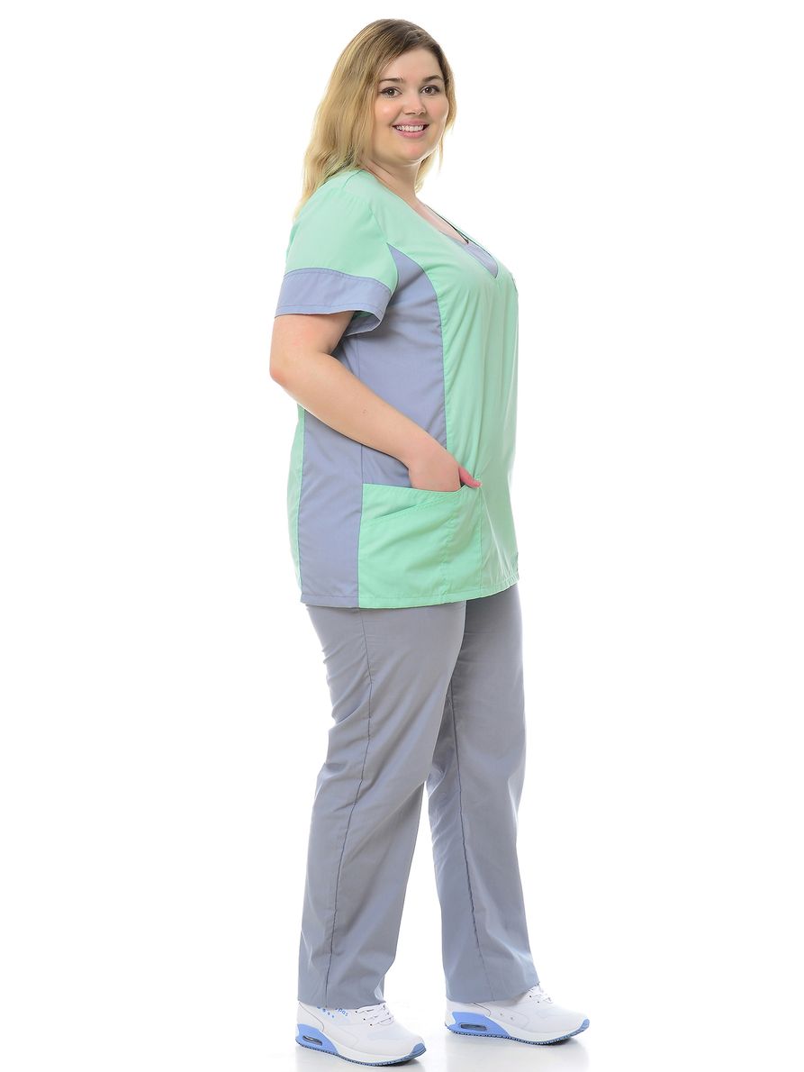 

Костюм медицинский женский MedicalWear Олеся 104 зеленый 66 RU, Олеся 104