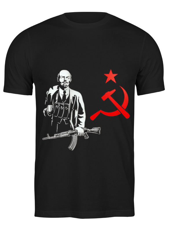 

Футболка мужская Printio Ленин черная 3XL, Черный, Ленин