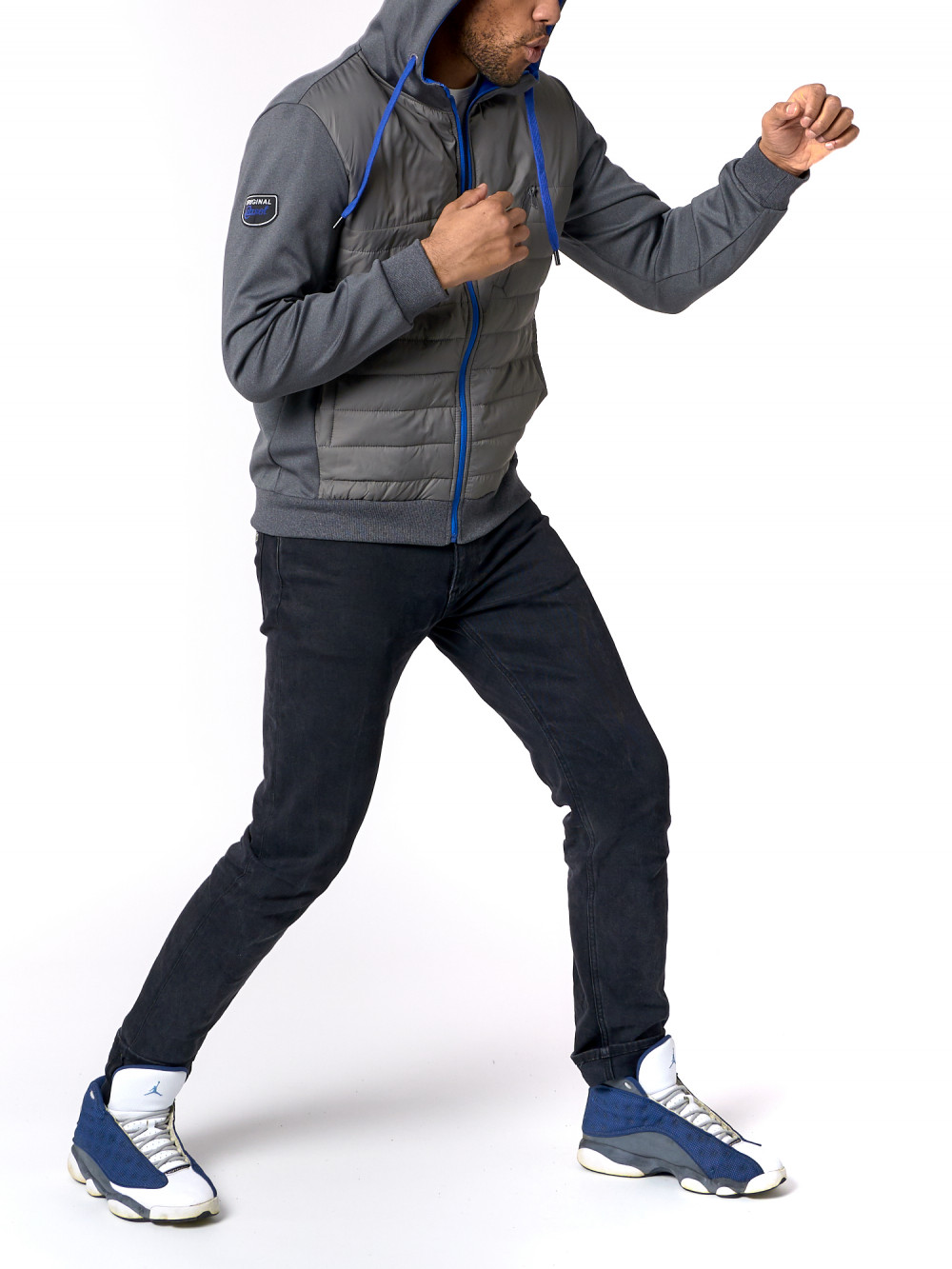 фото Толстовка мужская nobrand ad7002 серая xxl