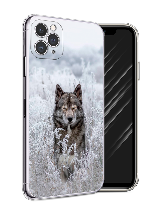 

Чехол Awog на Apple iPhone 11 Pro Max / Айфон 11 Pro Max "Волк в поле", Разноцветный, 12250-1