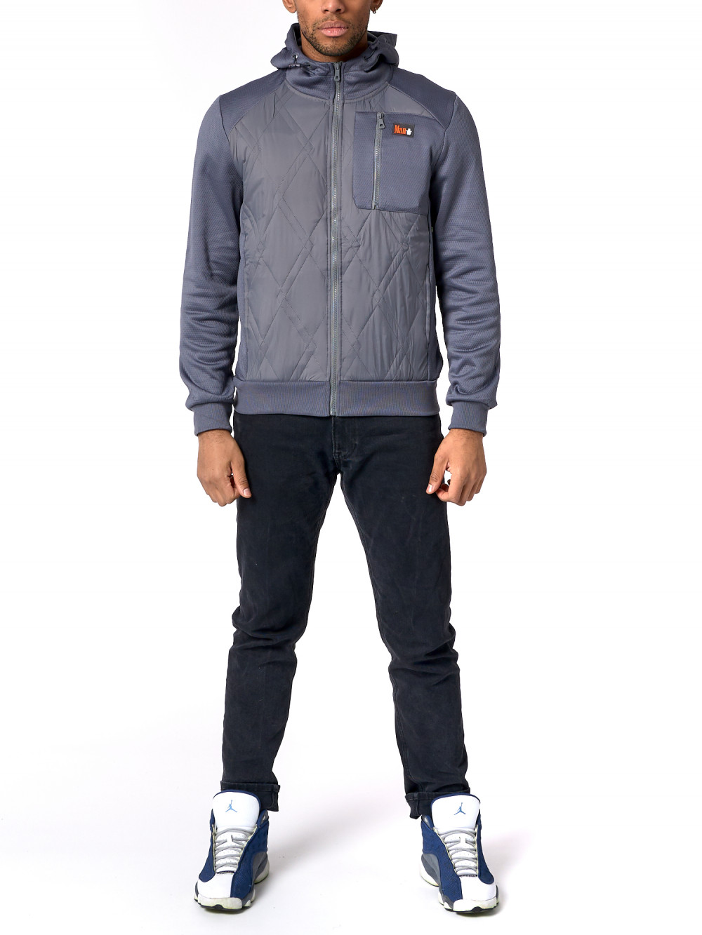 

Толстовка мужская NoBrand AD60001 серая 3XL, AD60001