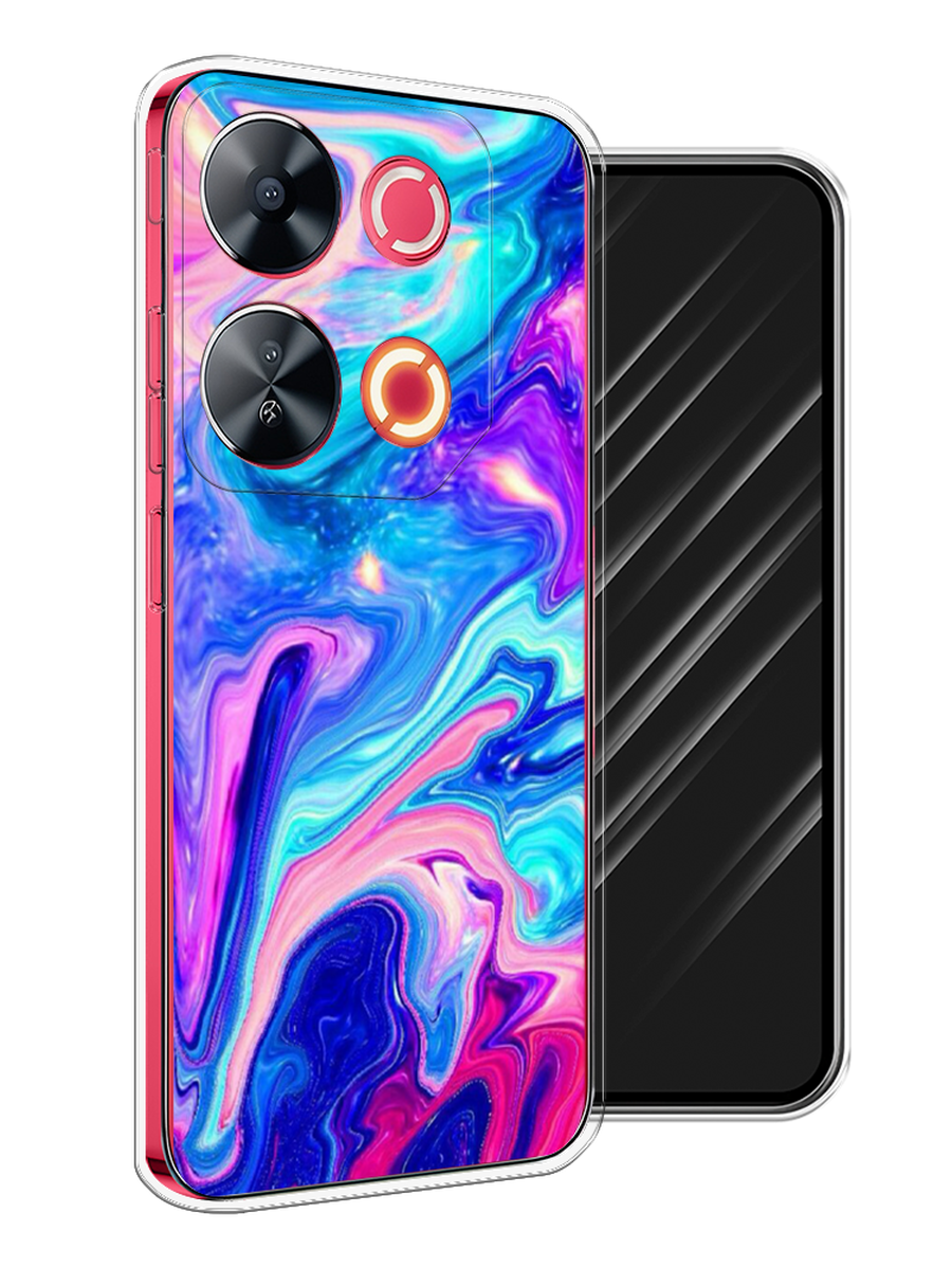 

Чехол Awog на Itel P65 "Потеки краски", Розовый, 3202350-1