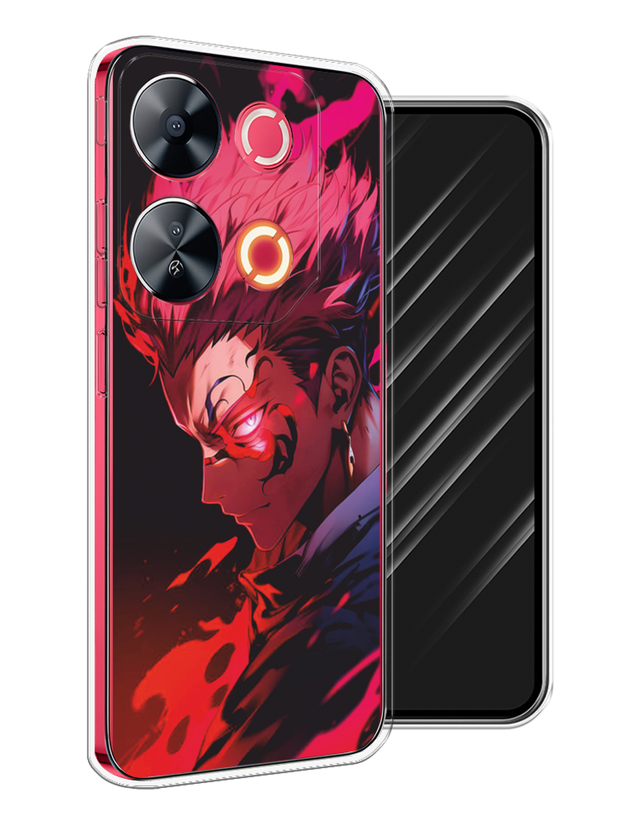 

Чехол Awog на Itel P65 "Взгляд Сукуны", Розовый;красный;черный, 3202350-1