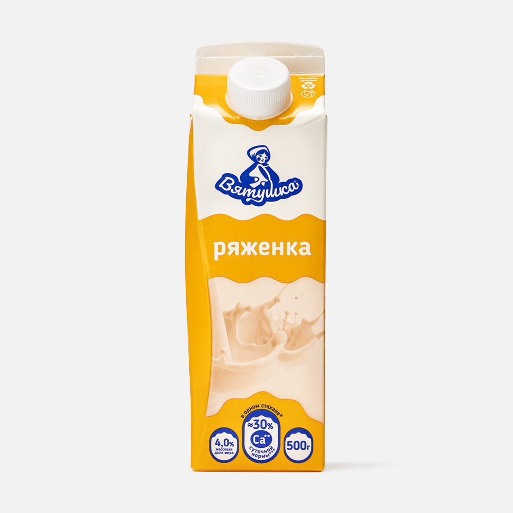 

Ряженка Вятушка 4% бзмж 500 мл