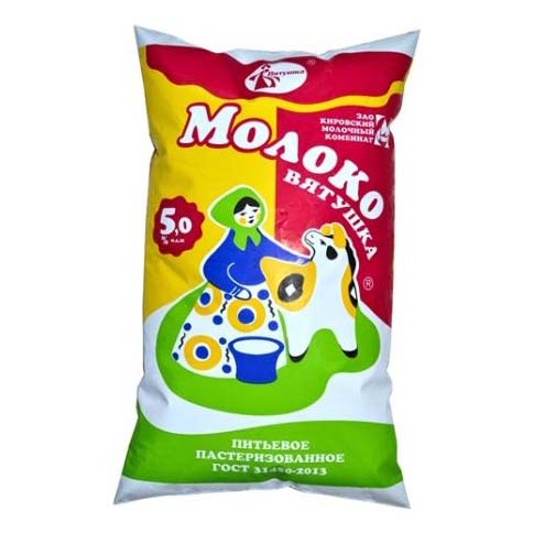 

Молоко Вятушка пастеризованное 5% 1 л