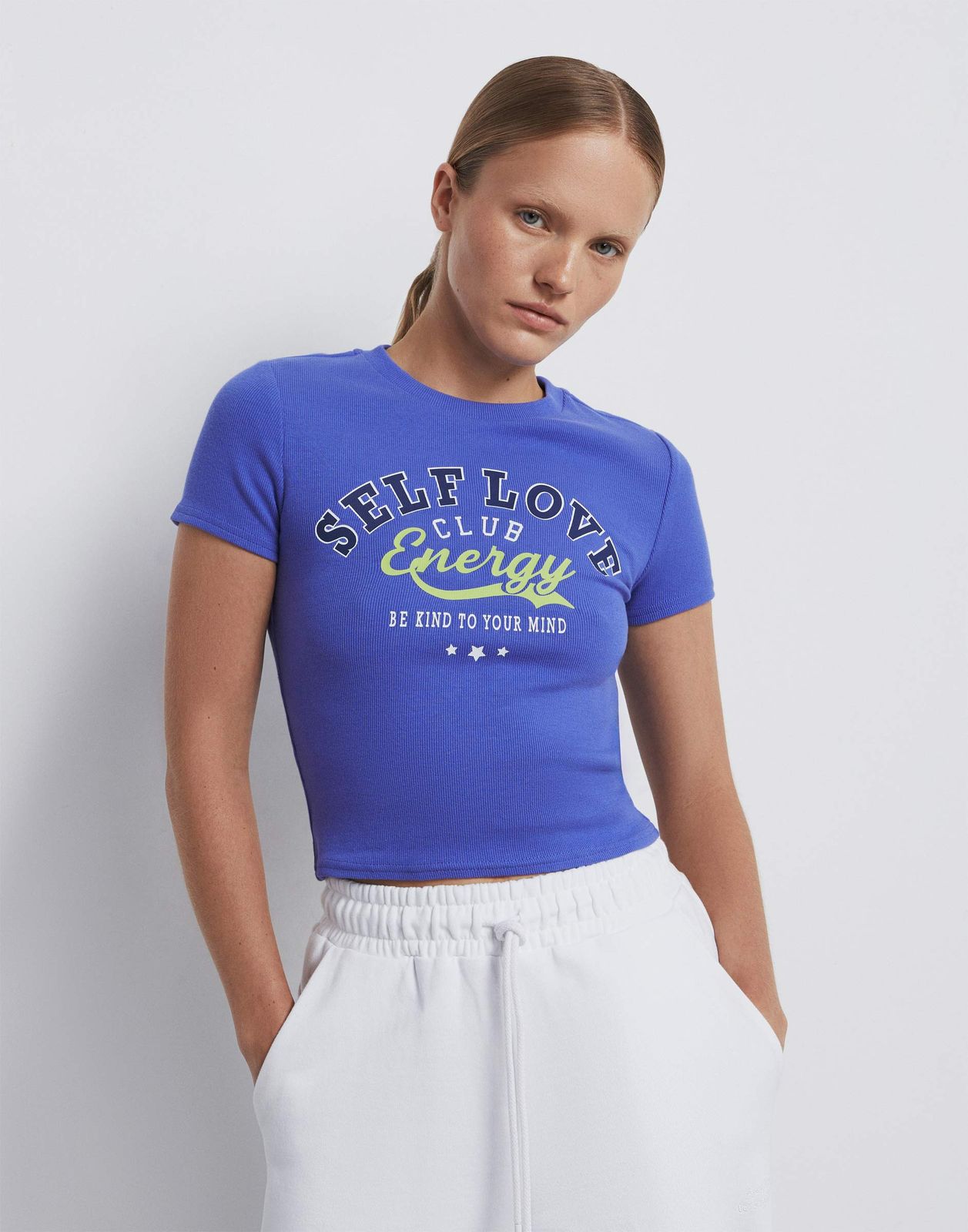 

Футболка женская Gloria Jeans GKT023660 синий M/170, GKT023660