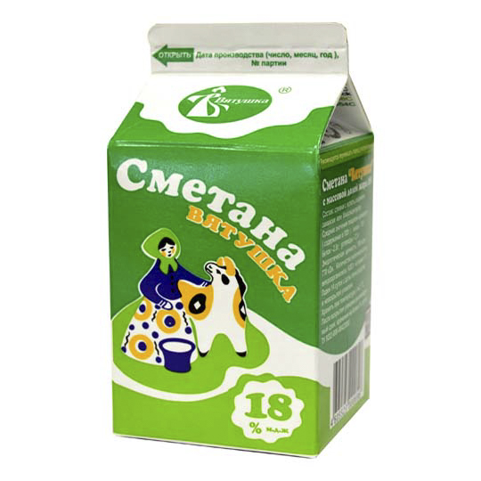 

Сметана Вятушка 18% 500 г