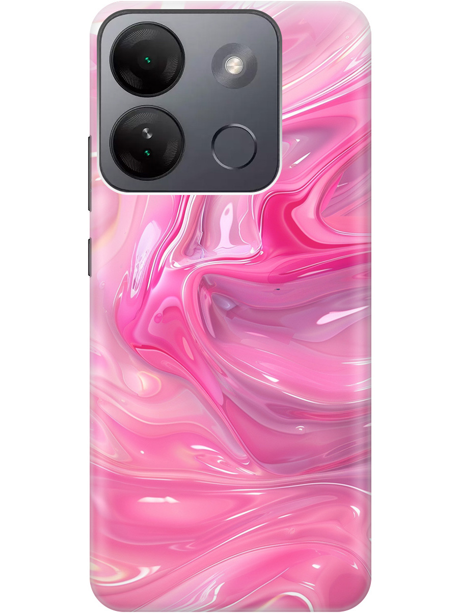 

Силиконовый чехол на Infinix Smart 7 HD с принтом "Розовые волны", Прозрачный;розовый, 769392031