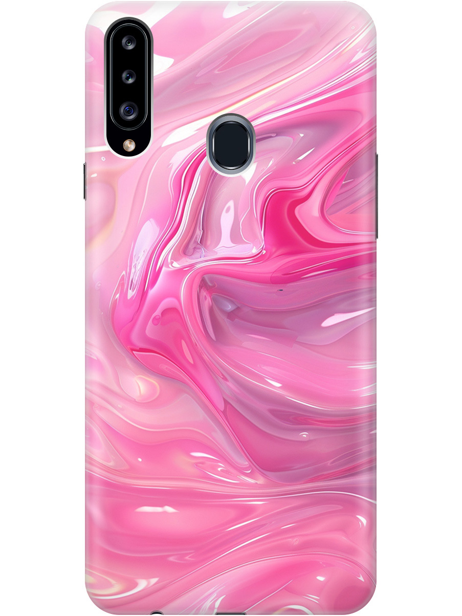 

Силиконовый чехол на Samsung Galaxy A20s с принтом "Розовые волны", Прозрачный;розовый, 722003331