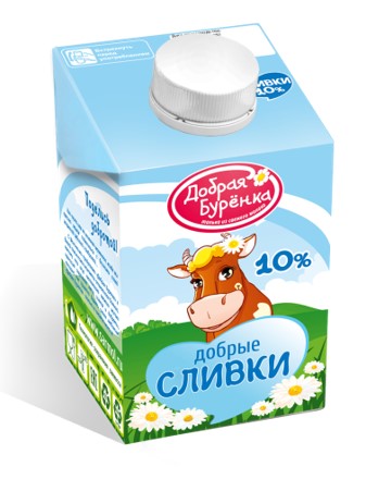

Сливки Добрая буренка 10% 500 мл