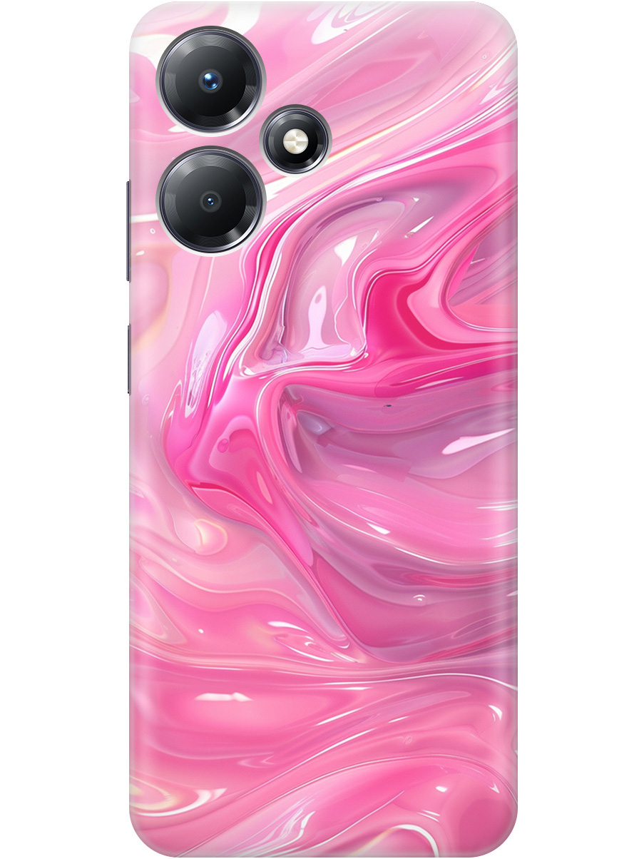 

Силиконовый чехол на Infinix Hot 30 Play с принтом "Розовые волны", Прозрачный;розовый, 773941031