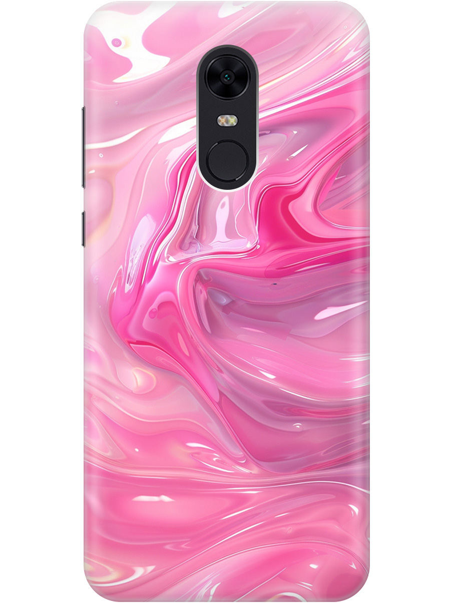 

Силиконовый чехол на Xiaomi Redmi 5 Plus с принтом "Розовые волны", Прозрачный;розовый, 717097531