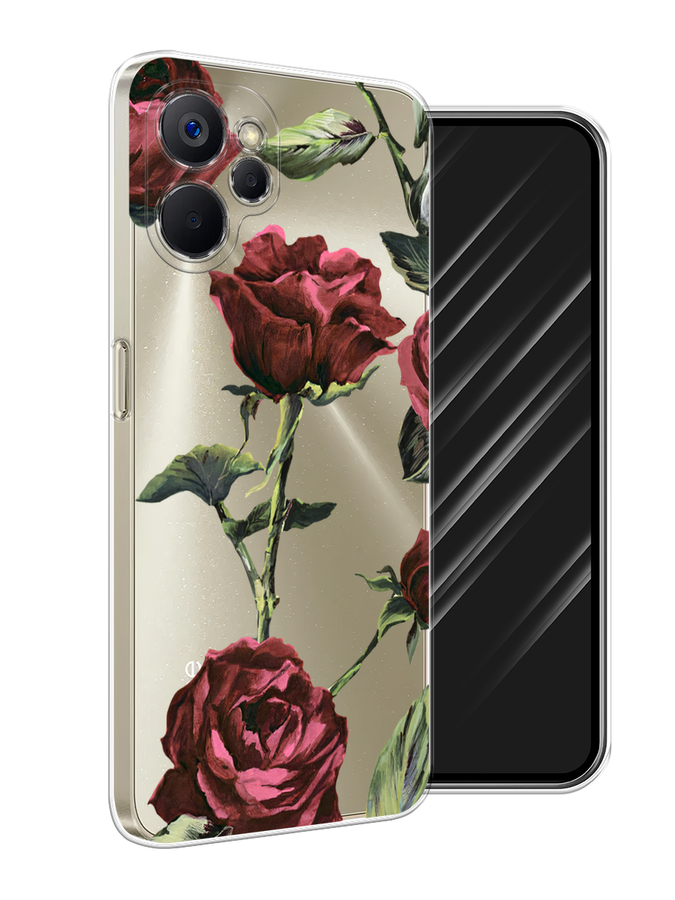 

Чехол Awog на Realme 9i 5G/10T 5G "Бордовые розы фон", Бордовый, 2514050-1