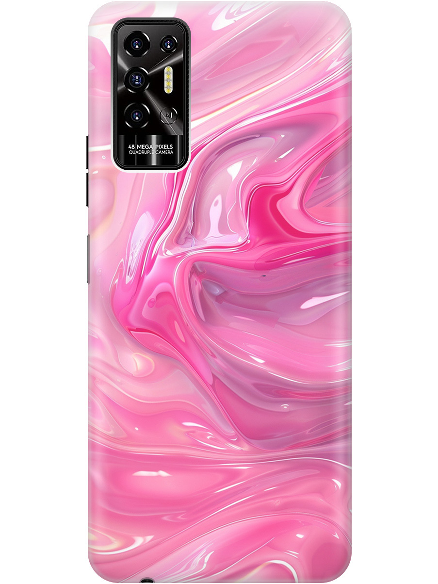 

Силиконовый чехол на Tecno Pova 2 с принтом "Розовые волны", Прозрачный;розовый, 741736031